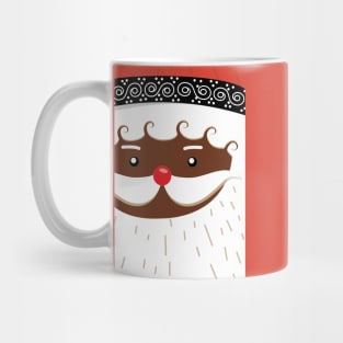 christmas afro american santa claus Mug